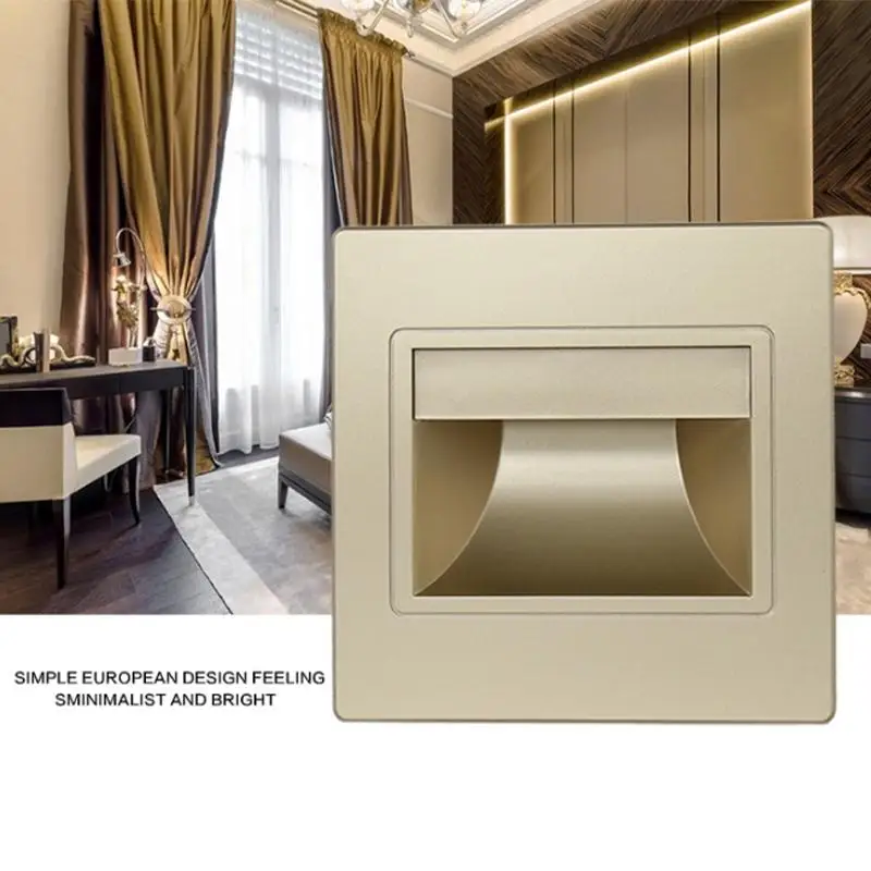 【CCA】Footlight With Human Motion Sensor Recessed Step Light Night Light Stair Light