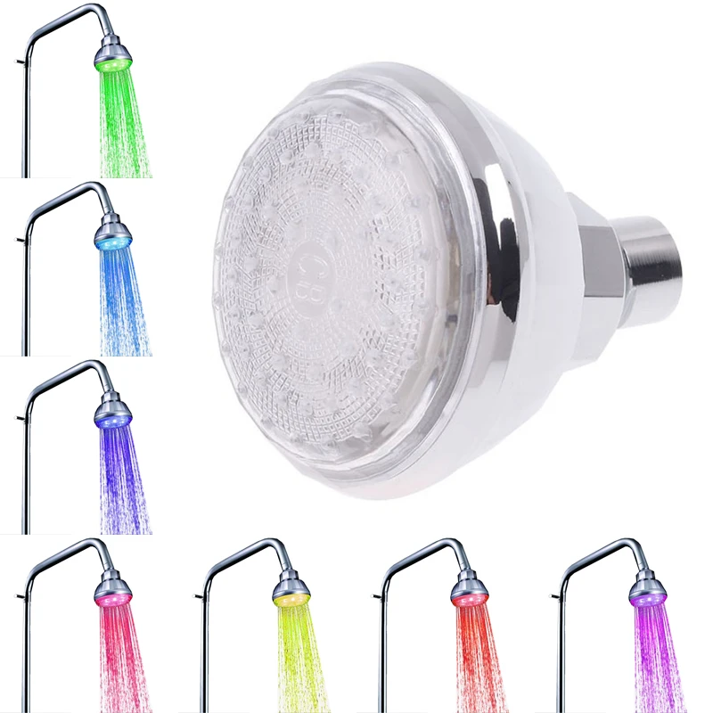 Multicoclor fast flashing High Flow Fixed Showerhead High Pressure Best Shower Head for Bathroom