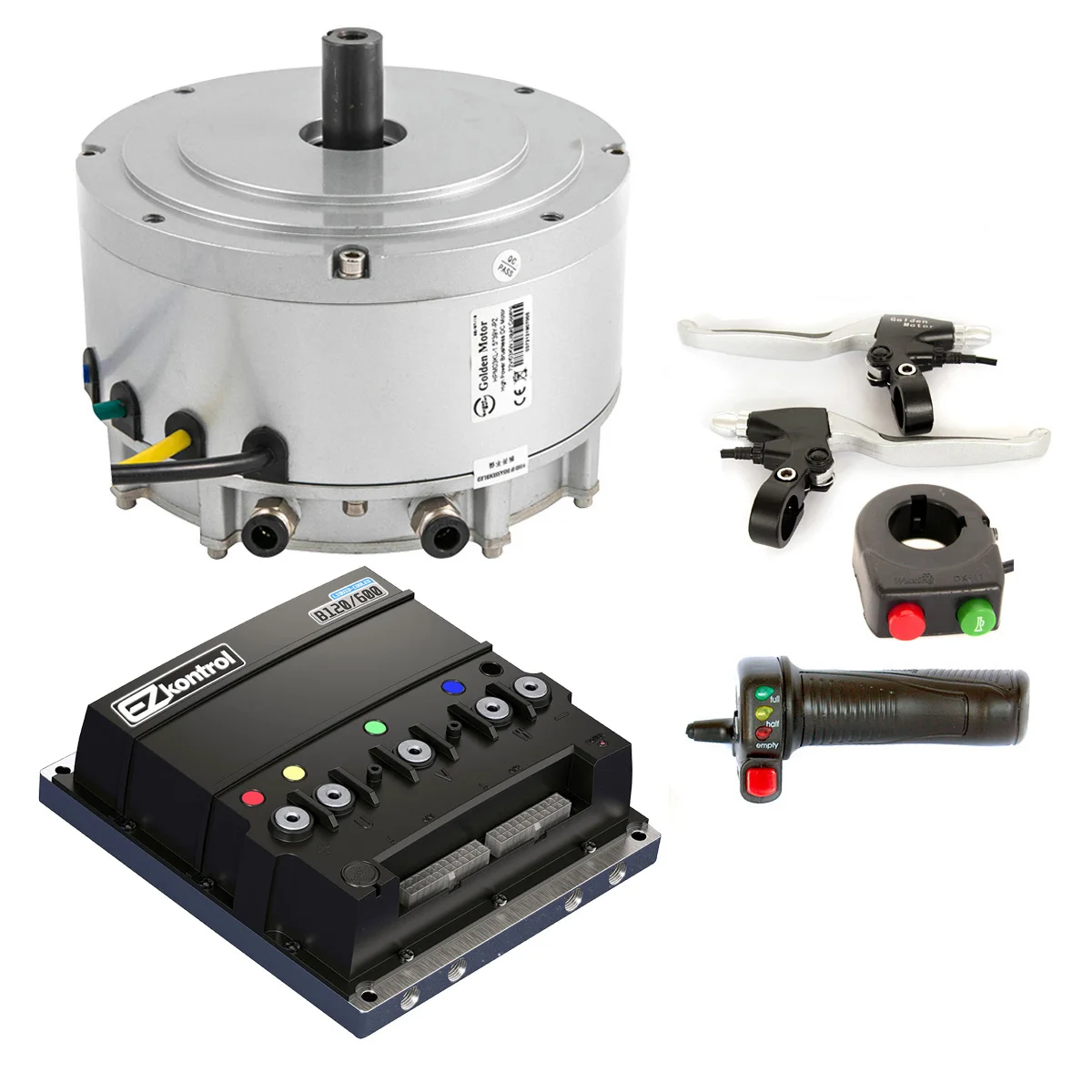48V 72V 3kW Brushless DC Motor IP65 Flange Mount Electric Mid Motor Motorcycle Conversion Kit With Grass Cutter Motor Controller