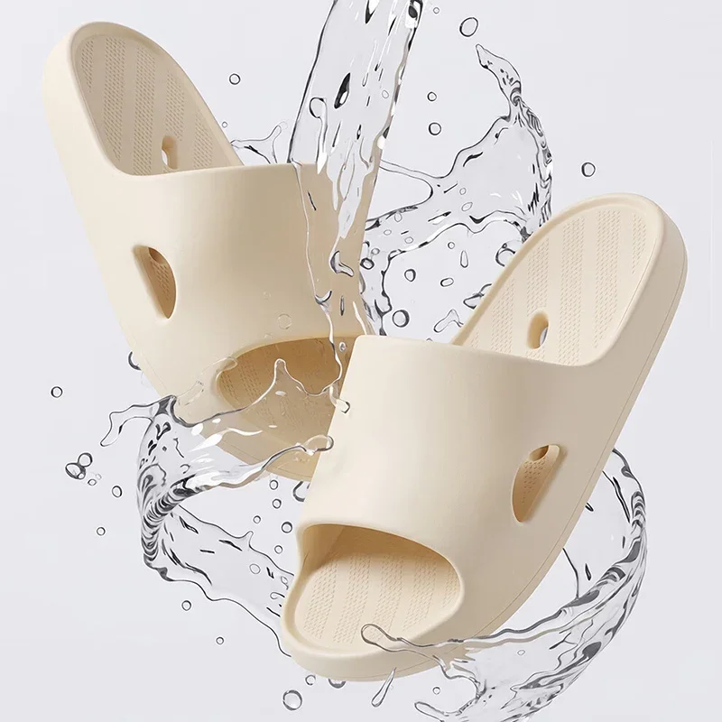 Anti-slip Hollow Out Bathroom Shallower Slippers for Pregnant Woman Parents Indoor Shoes 2026 Plus Size 45 Home Slippers Women