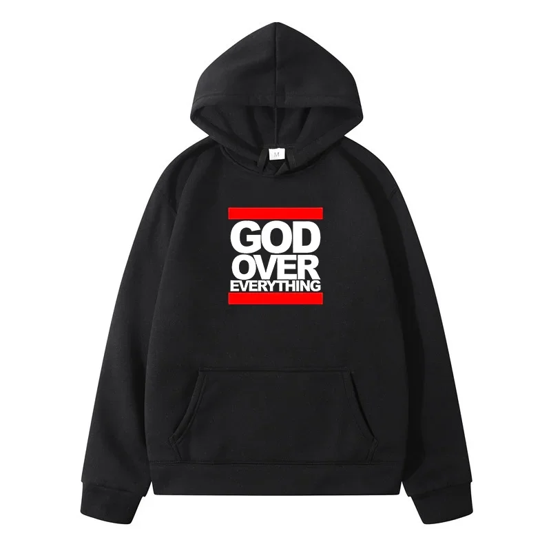 God Over Everything Women's Sweat-shirt Men's Clothing Harajuku Autumn Pure Cotton Clothing New in Hoodies & Sweatshirts Y2k