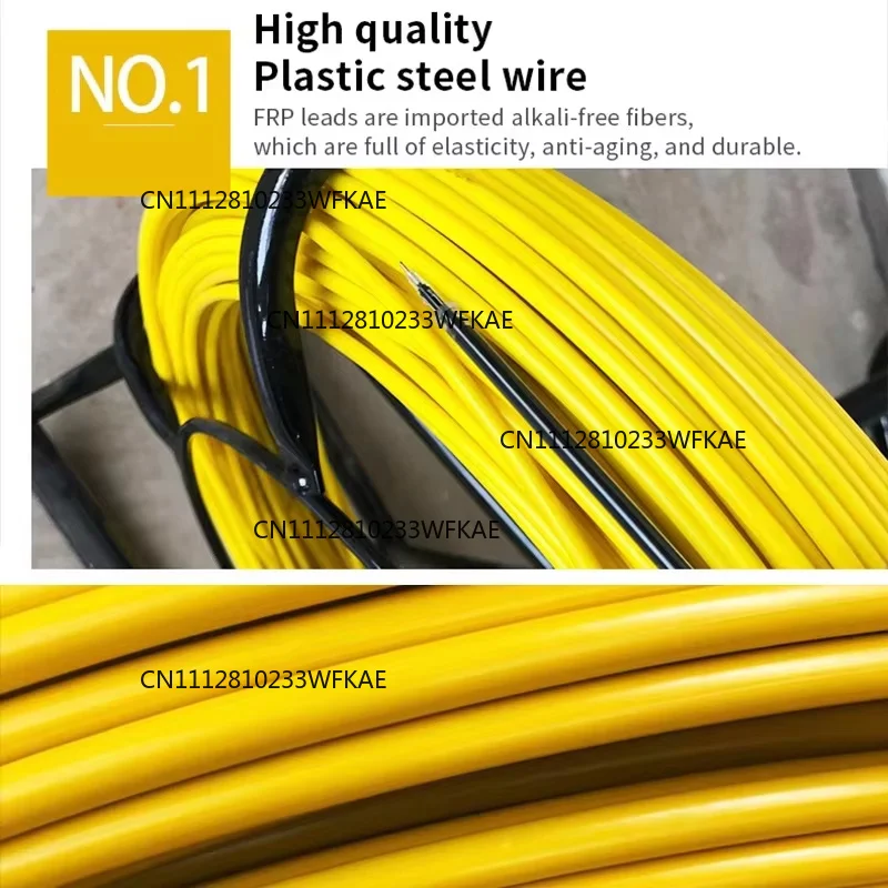 4/5/7mm Fiberglass Wire Cable Running Rod Duct Rodder Snakes Fish Tape Rodder Reel Wire Cable Running Puller Rod