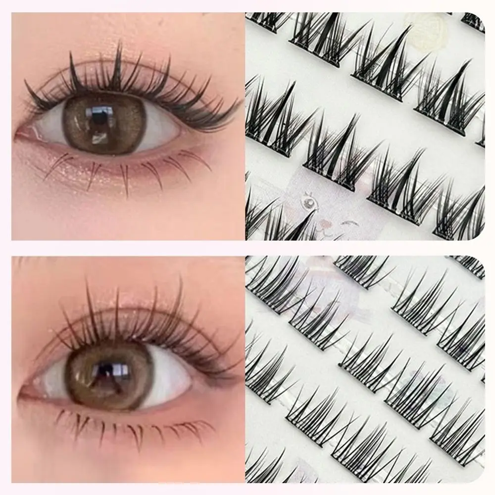 Neue wiederverwendbare selbstklebende Wimpern, kein Kleber, 10 Reihen Cluster-Wimpern, einzelne Wimpern