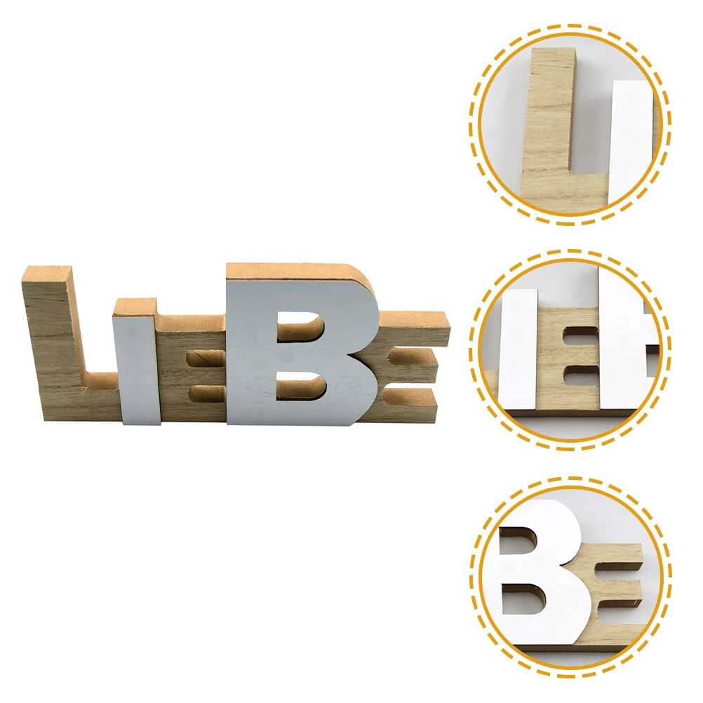 

Wooden Letter Adornment Unique Creative Design Wedding Photo Prop Decorative Letter for Restaurant Showcase Mall Decoration