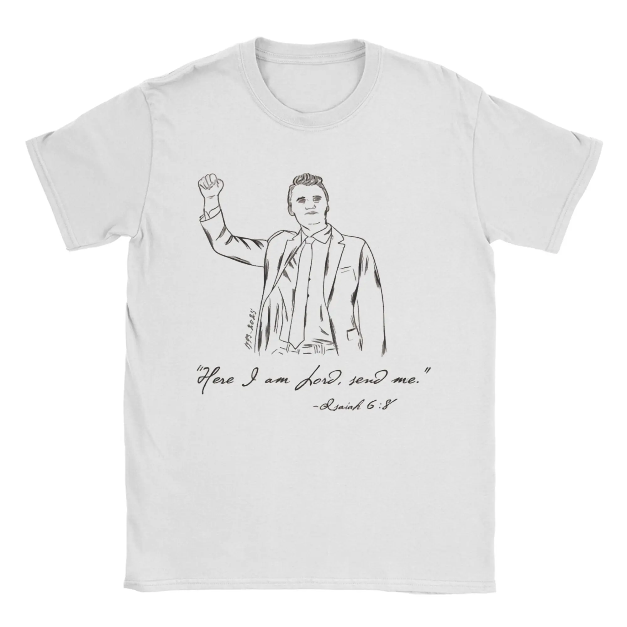 Novelty Charlie Kirk Send Me T-Shirts Men Women Round Neck Pure Cotton T Shirts  Short Sleeve Tees Summer Tops