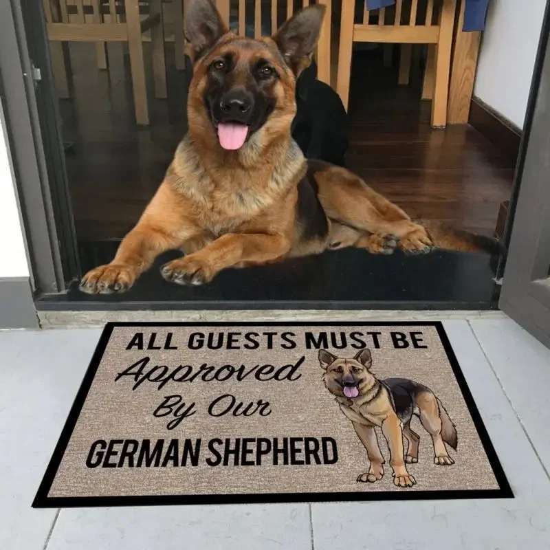 3D Dog Printed Door Mat Super Absorbent Bathroom Rug No Need To Knock Home Decor Drying Pad Kitchen Laundry Room Non Slip Carpet