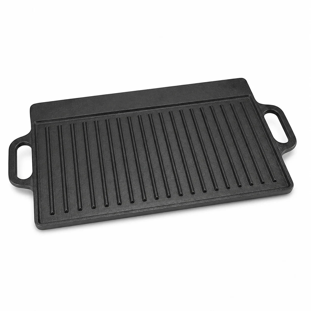 Classic Cast Iron Griddle Pan Heavy Duty Ribbed Rectangular Cast Iron Griddle Pan for Meat Steak Grilling Premium 2026