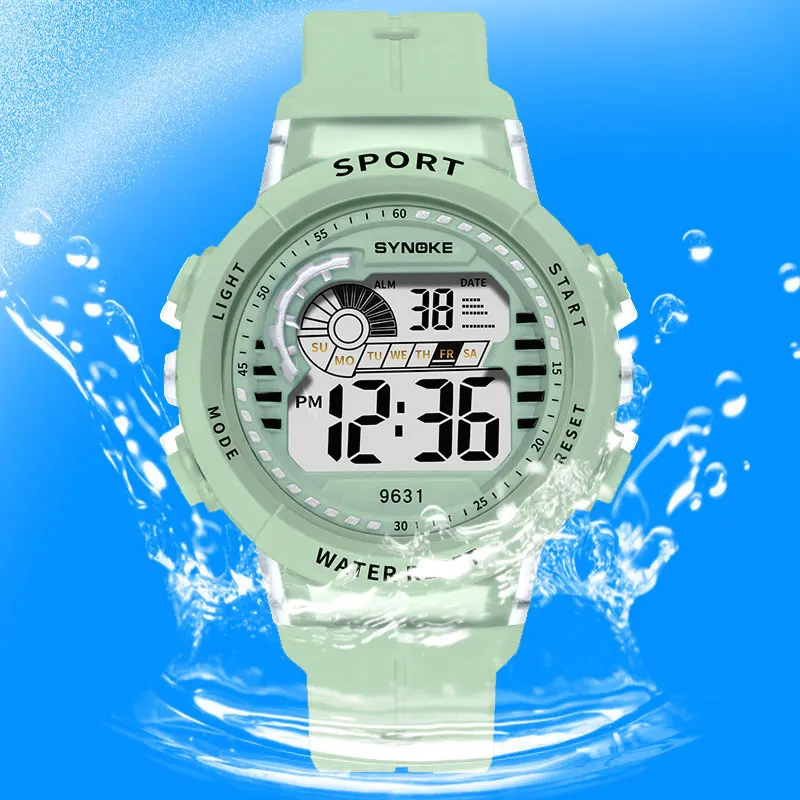 Crianças menina relógio digital 50m à prova dwaterproof água crianças esporte meninas led relógio eletrônico novo relógio de pulso à prova dwaterproof água unisex