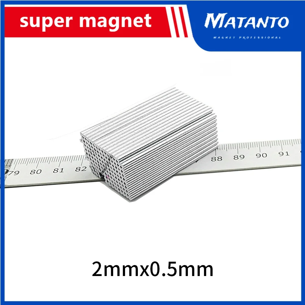 

5000Pcs 2x0.5mm Round Shape Rare Earth Neodymium Super Strong Magnetic NdFeB Magnet Fridge Crafts For Acoustic Field Electronics