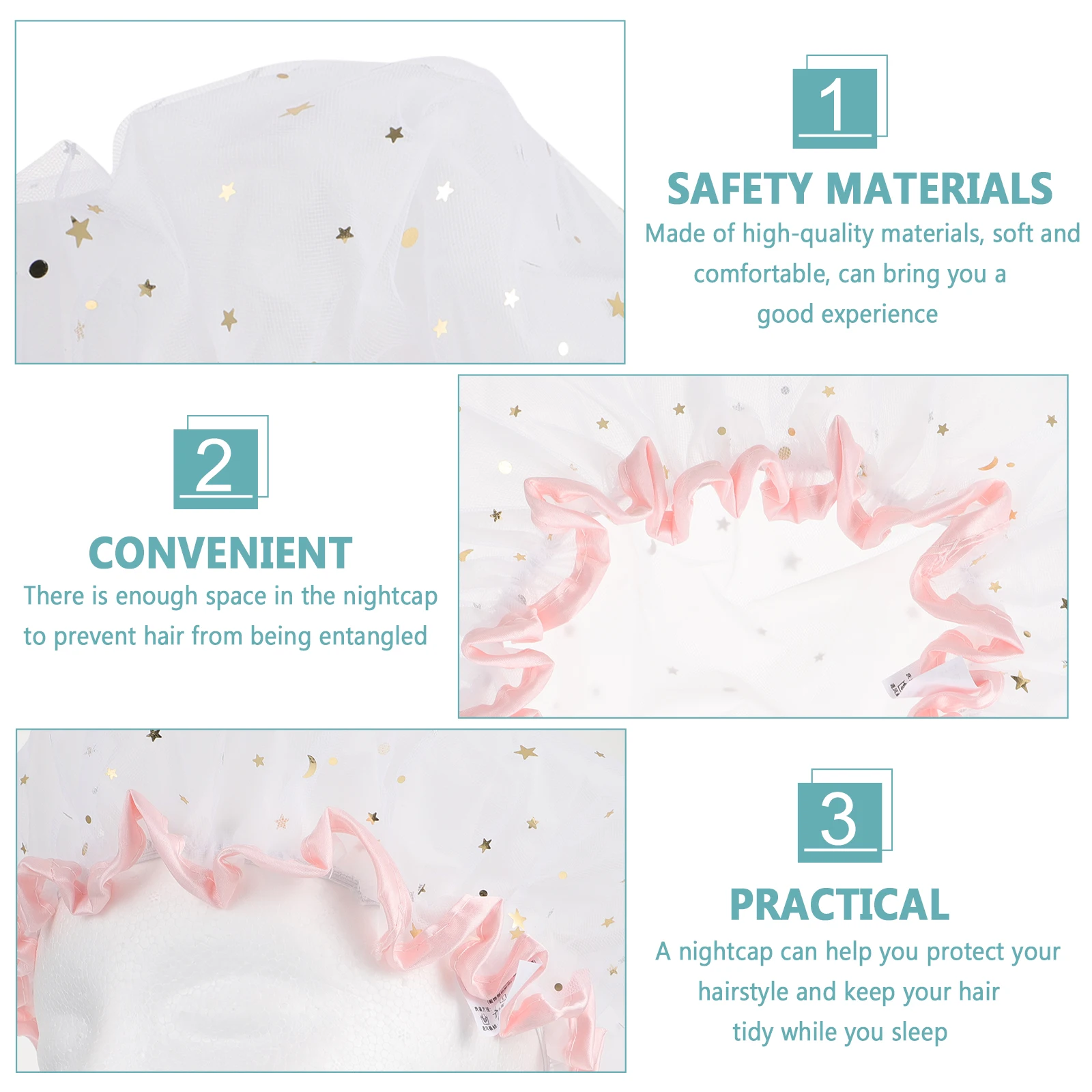 

2Pcs Waterproof Hats for Makeup Hat Girls Bathroom Swim Hat Hair Bathing Caps Waterproof Shower Caps Protection Breathable