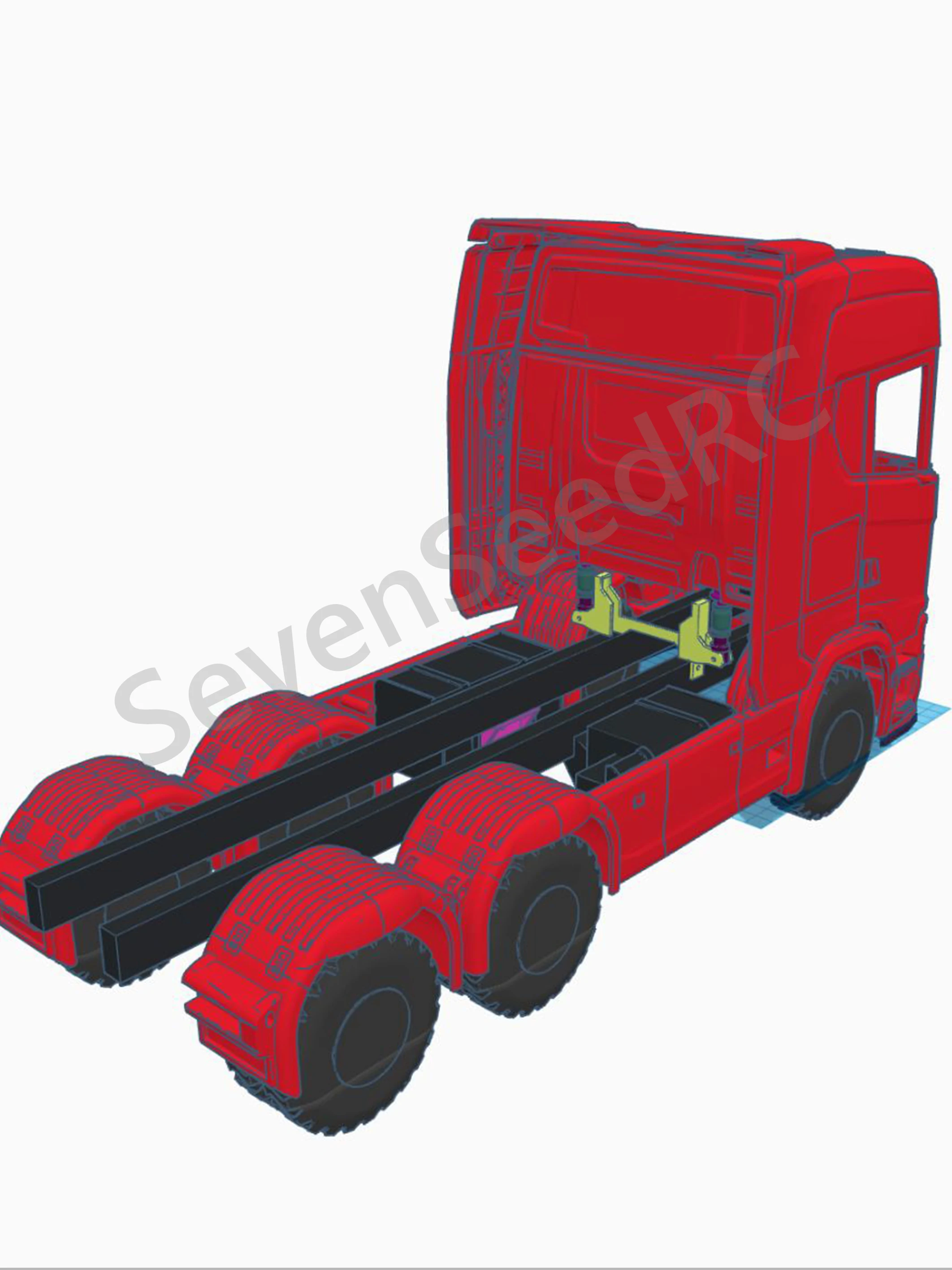 3d print truck cab kit S730 1/14 .Suitable For Fmx Static Dot Model JDM-110 Tamiya Lesu Lxy Scaleclub