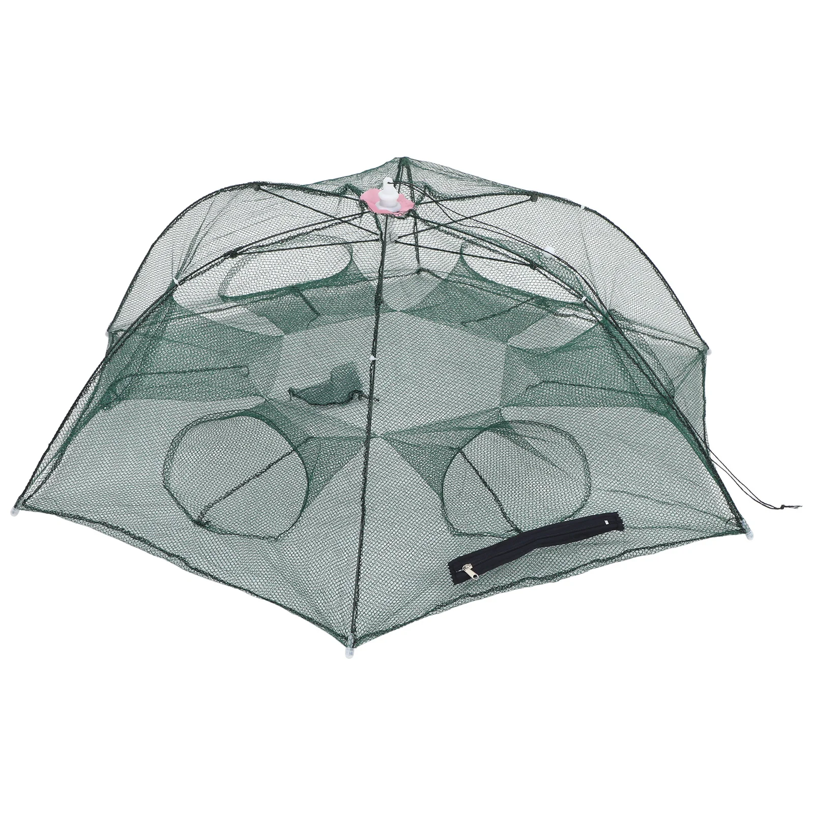 المحمولة طوي الصيد صافي ستة مدخل مظلة شكل للأسماك أسماك جراد البحر الروبيان كراب جراد البحر دعم الصلب القوي