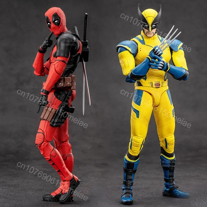 NEW ZD Deadpool And Wolverine Action Figure Toy Deadpool 3 Figures Marvel Super Hero Figurine PVC Model Doll Boys Gift