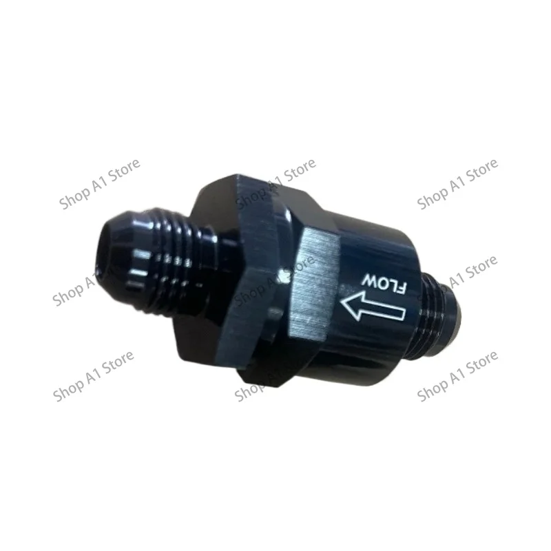 Aluminum Alloy Fuel Check Valve for Racing & Off-Road Modification, One Way Valve AN6 AN8 AN10 AN12
