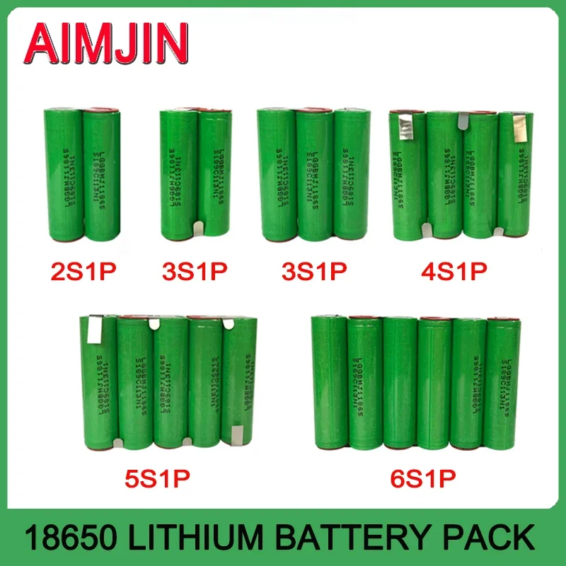 18650 MJ1 2S1P 3S1P 4S1P 5S1P 6S1P 18650 Battery Pack Custom Battery Welding 3500mAh Battery Pack 7.2V to 25.2v