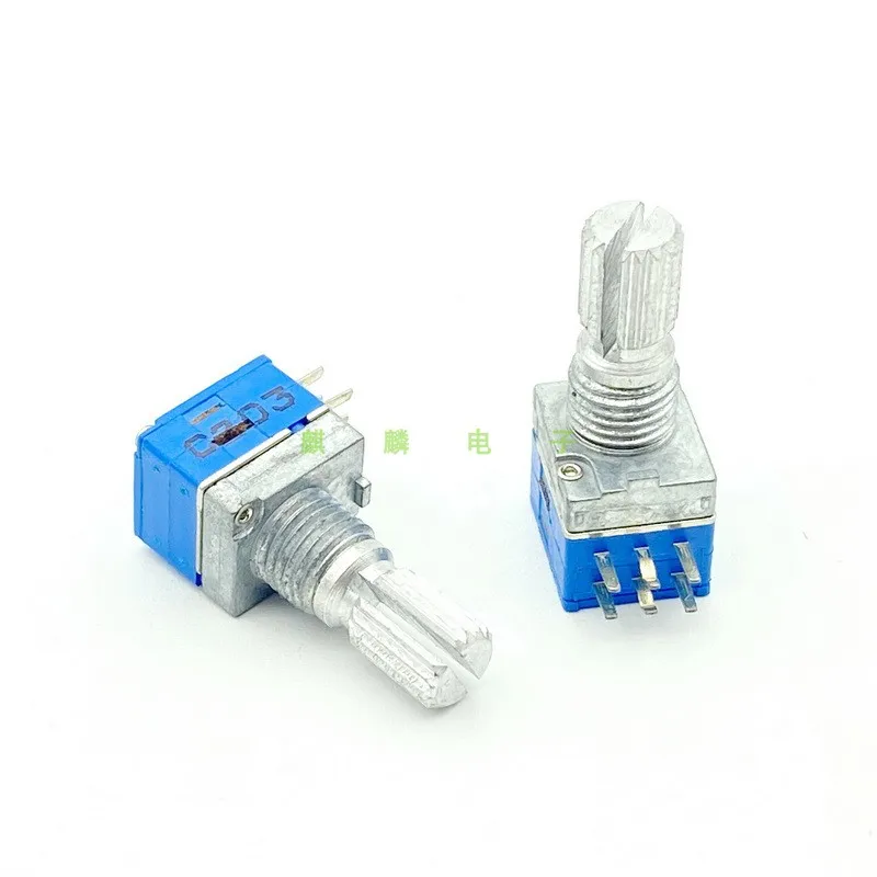 2 Piece 09 Type C20K C203 Stereo Channel Volume Potentiometer Flower Shaft 15mm 6-Pin