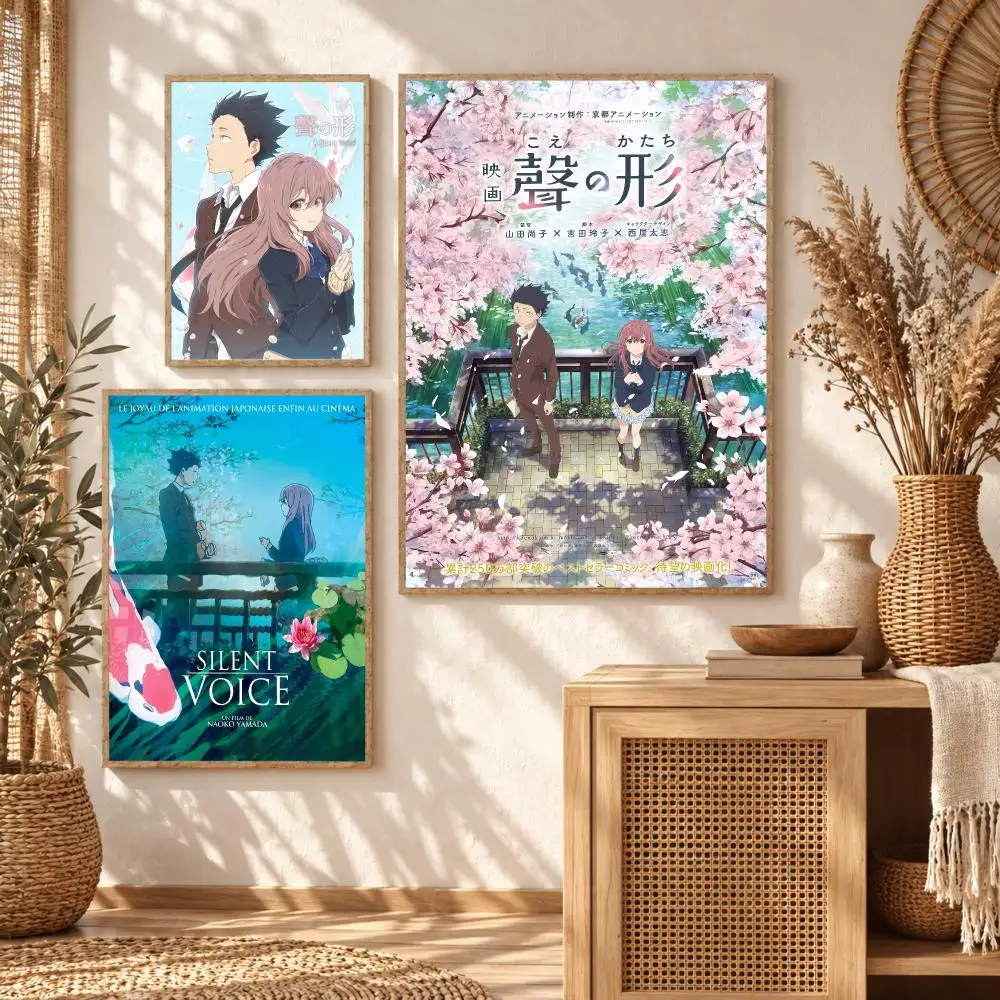 Classic Movie Anime a-A Silent Voice Painting Calligraphy Modern Canvas Wall Art Prints for Living Room Decor | Wall Decals