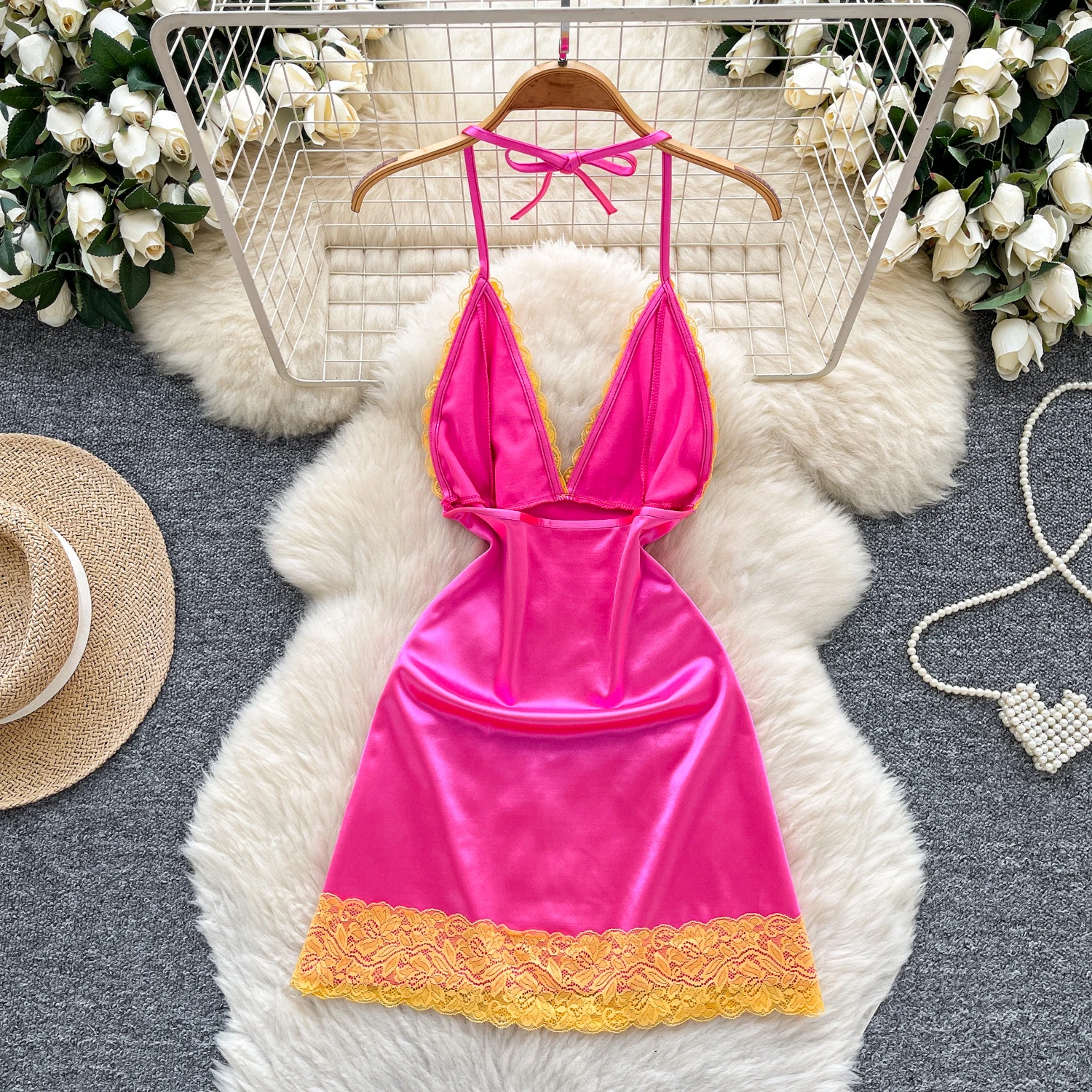 Sexy chique cetim renda com decote em v vintage coreano moda vestidos de festa à noite vestido lápis vestidos de cerimônia mini vestido