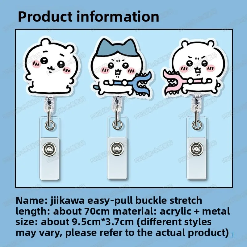 jiyi Retractable Badge Reel Kawaii ID Card Holder Clip Nurse Doctor Student Name Tag Lanyard Cute Work Permit Accessory Gift view 2