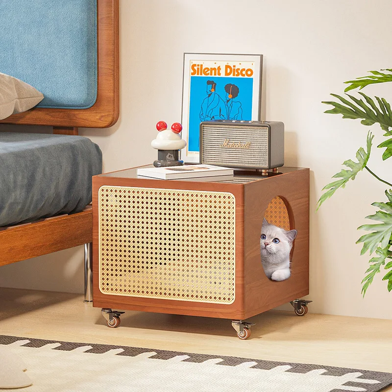 Mesas de centro Retro móviles, mesita de noche, sala de estar, balcón, dormitorio, mesas de centro, tablero de densidad Simple, muebles Cajonera MHCJ