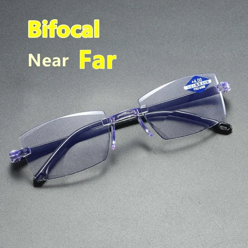 2023 Ultralight Rimless Reading Glasses Anti Blue Light Radiation Computer Presbyopia Readers spectacleso Reader Glasses