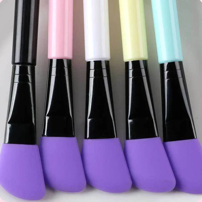 1Pc Silicone Facial Mud Mask Brush Home Salon Silicone Face Mask Mixing Brush for Facial Skin Care Soft Mask Beauty Tools