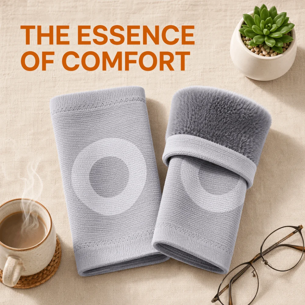 New Warm Thickened Knee Pads Elastic Windproof Elderly Leg Sleeve Plus Velvet Durable Knee Warmers Cold Legs