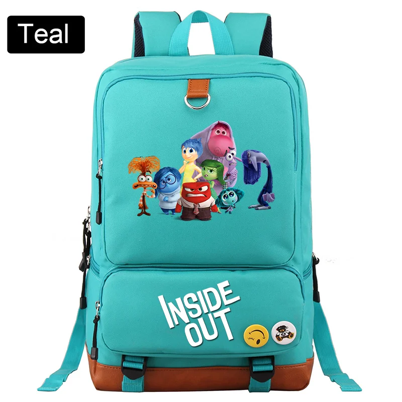 Disney Inside Out Teenagers School Book Bag Shoulder Portable Backpack Men Women Travel Daily Rucksack Mochila