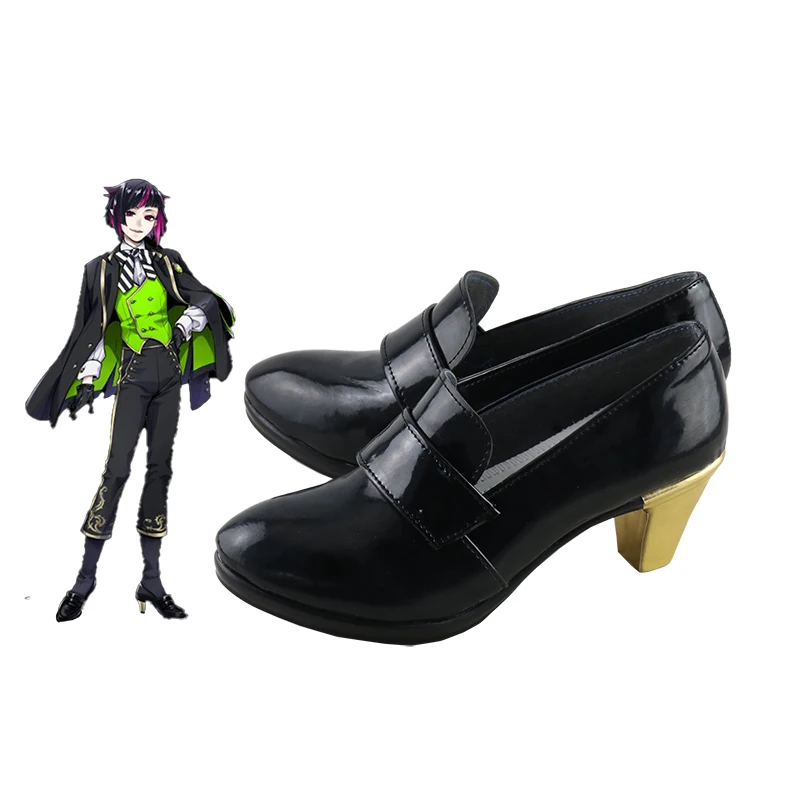Twisted Wonderland Lilia Vanrouge Cosplay Shoes Boots Halloween Party Accessories Black High Heels Custom Made