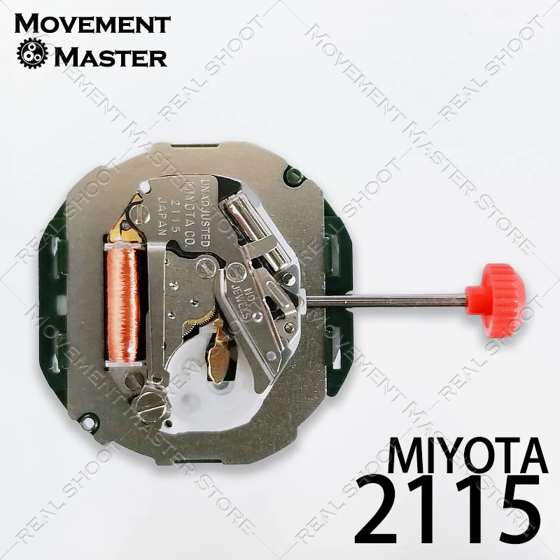 إكسسوارات الساعة 2115 حركة كوارتز مع عرض التاريخ عند الساعة 3 قطع غيار جذع قابلة للتعديل وإصلاح البطارية