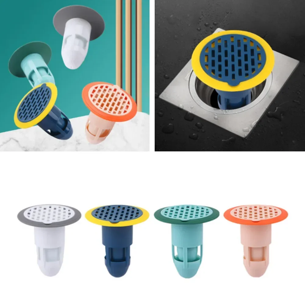 

Kitchen Bathroom Drain Cover Multi Function Hair Catcher Odor Blocker and Bug Barrier Easy Clean Sink Shower Pipe Protector