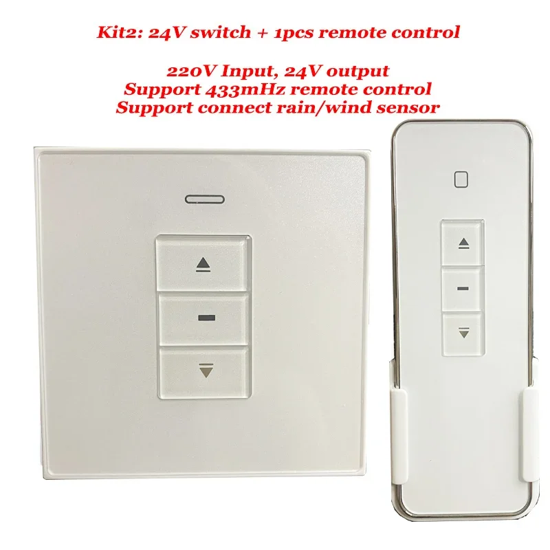 NF 24V DC Motor Switch Panel AC to DC Transformer Rain Sensor Port Linear Actuator Pergola Switch Optional Tuya Smart Life Remot
