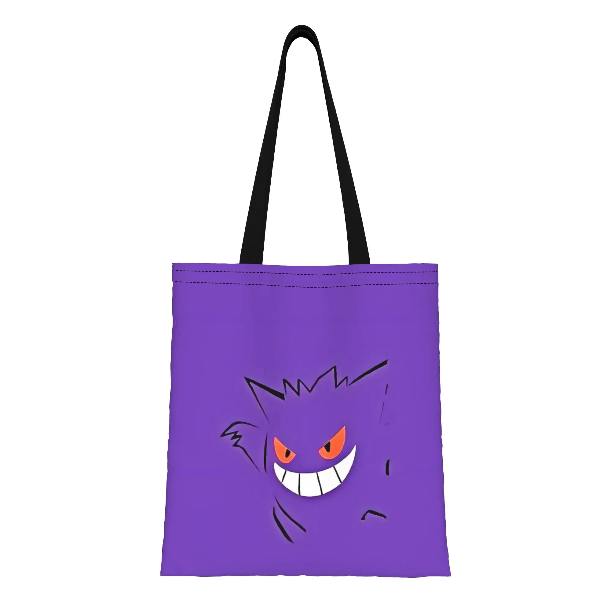 

Сумка-тоут Gengar 1 Pokemon Canvas Tote Bag, идеально подходящая для покупок, женская сумка с верхней ручкой