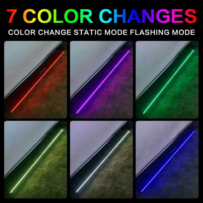Electric Running Boards Retractable Aluminum Alloy Neon LED Light For Mercedes Vito 2013-2024 Side Steps with Carry Bag view 3