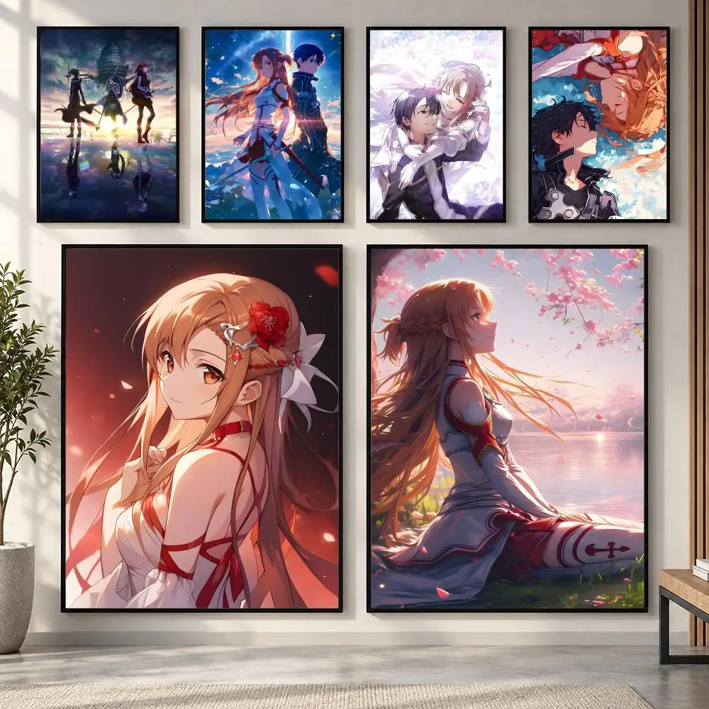 Sword Art Online Anime Poster HD art sticky wall waterproof home living room bedroom bar aesthetic decoration