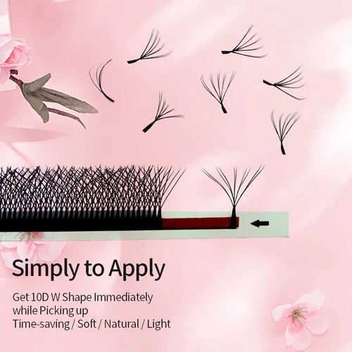 Imagen 2 del producto Extensión de pestañas 5DW, nueva actualización, Cilios de pestañas postizas en forma de 10D W, 5W, envío directo, ventiladores de volumen prefabricados 10D, mechones de pestañas de 10W