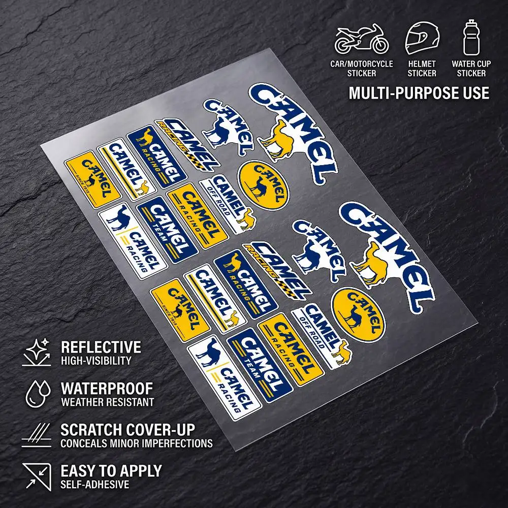 C-A-mel Durable Waterproof Reflective Decor Sticker Scratch Cover For Motorcycle Car Helmet Fridge Accessories