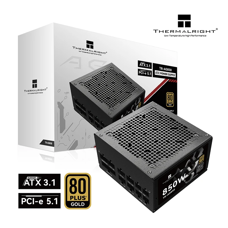 

Thermalright TR-AG 650 Black Gold Medal Computer Case Power Supply Full Module /TX3.1/PCI-E5.1/12V HPWR 80 Plus Power Supply