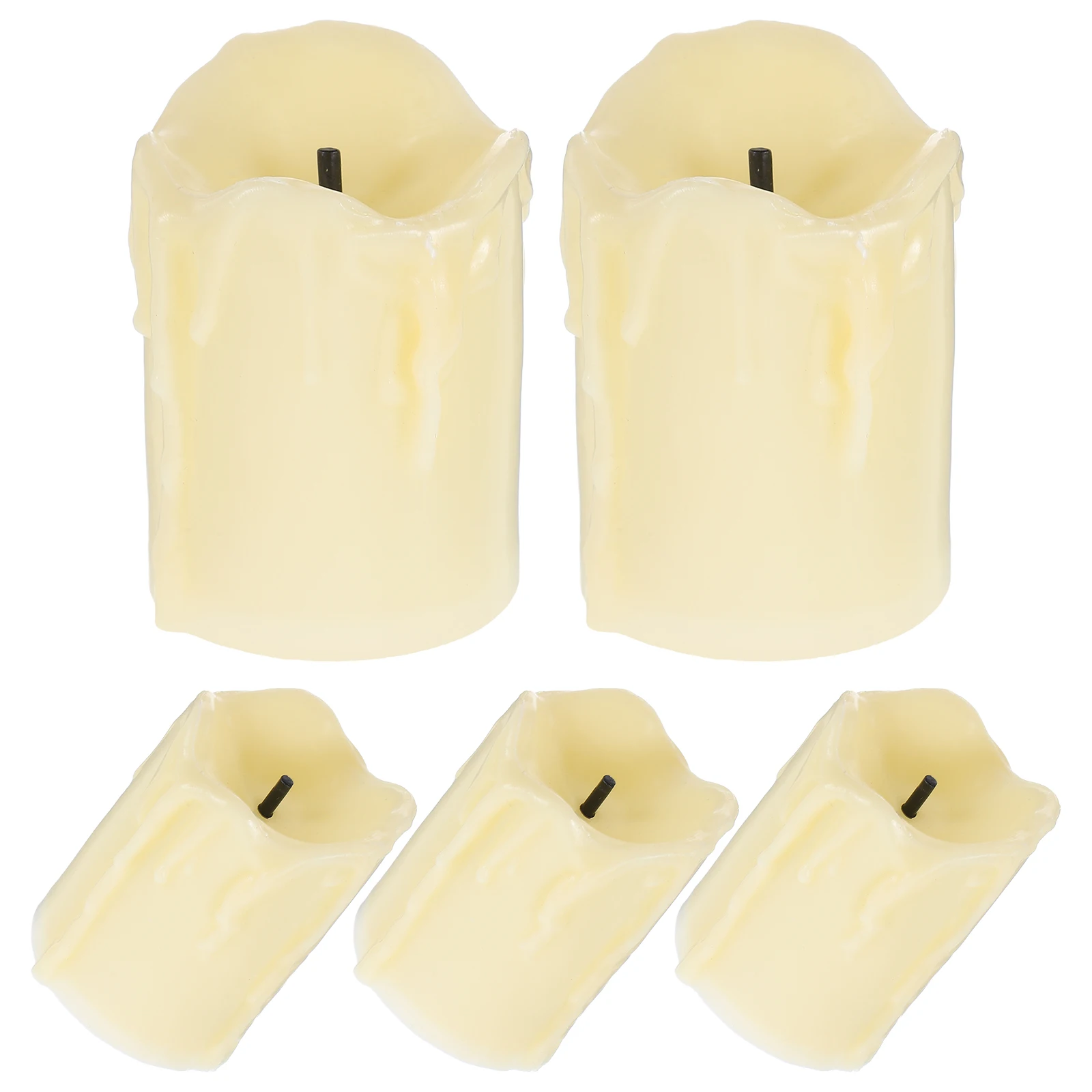 

5 Pcs Tears Light Flameless Led Candles Decorative Chargeable Tealights Operated Votive Artificial