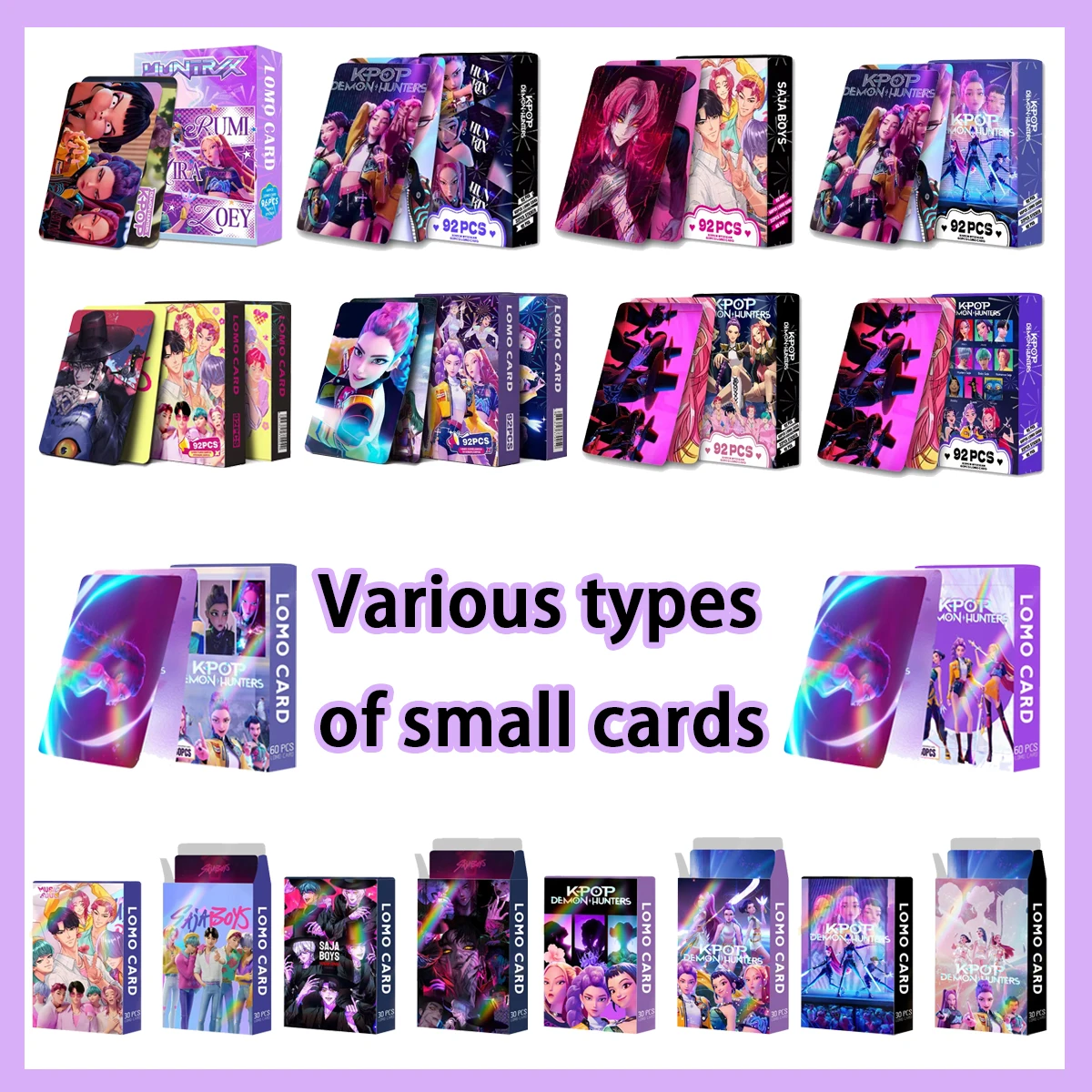 

Коллекция K-pop Demon Hunters, маленькие карты, аниме-набор, модные необычные охотничьи саджбои, ломо, фотокарточки для подарка на день рождения, оптовая продажа