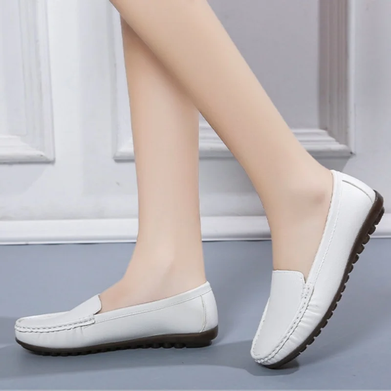 أحذية أنيقة لينة سوليد النساء الحوامل العمل والترفيه أحذية ربيع الخريف جديد مريح شقة القاع ممرضة أحذية نسائية