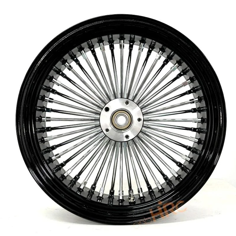 Motorcycle Rim Wheel 16 18 19 20 21 23 Inch 21x3.5 16x3.5 Fat Spoke Front Rear Chrome Spoke Black Rim Set Motorcycle For Triumph