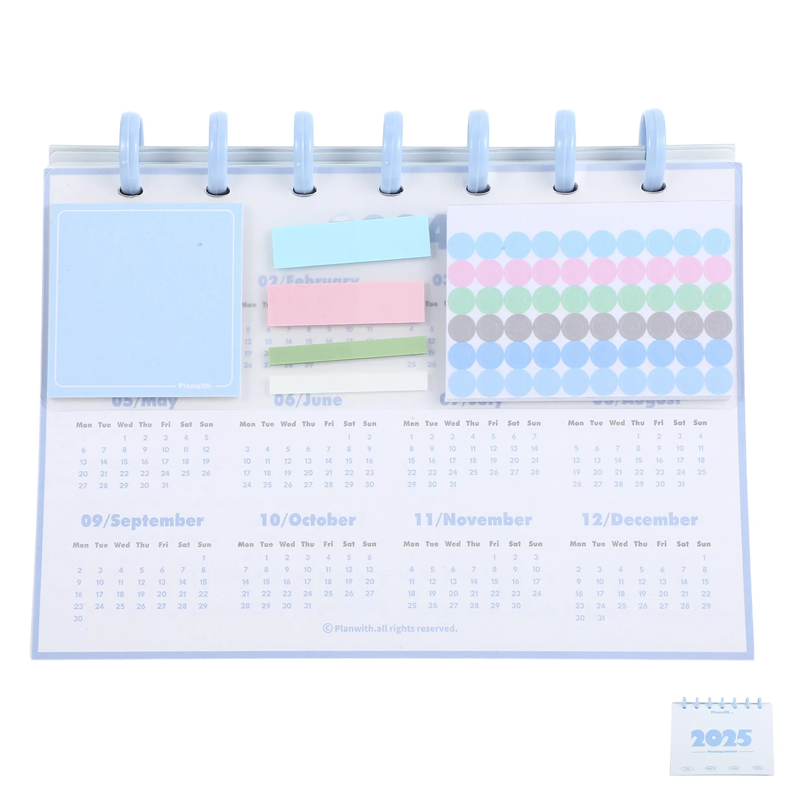 

Настольные перекидные календари на 2025 год, настольный ежемесячный стоячий стол для офиса