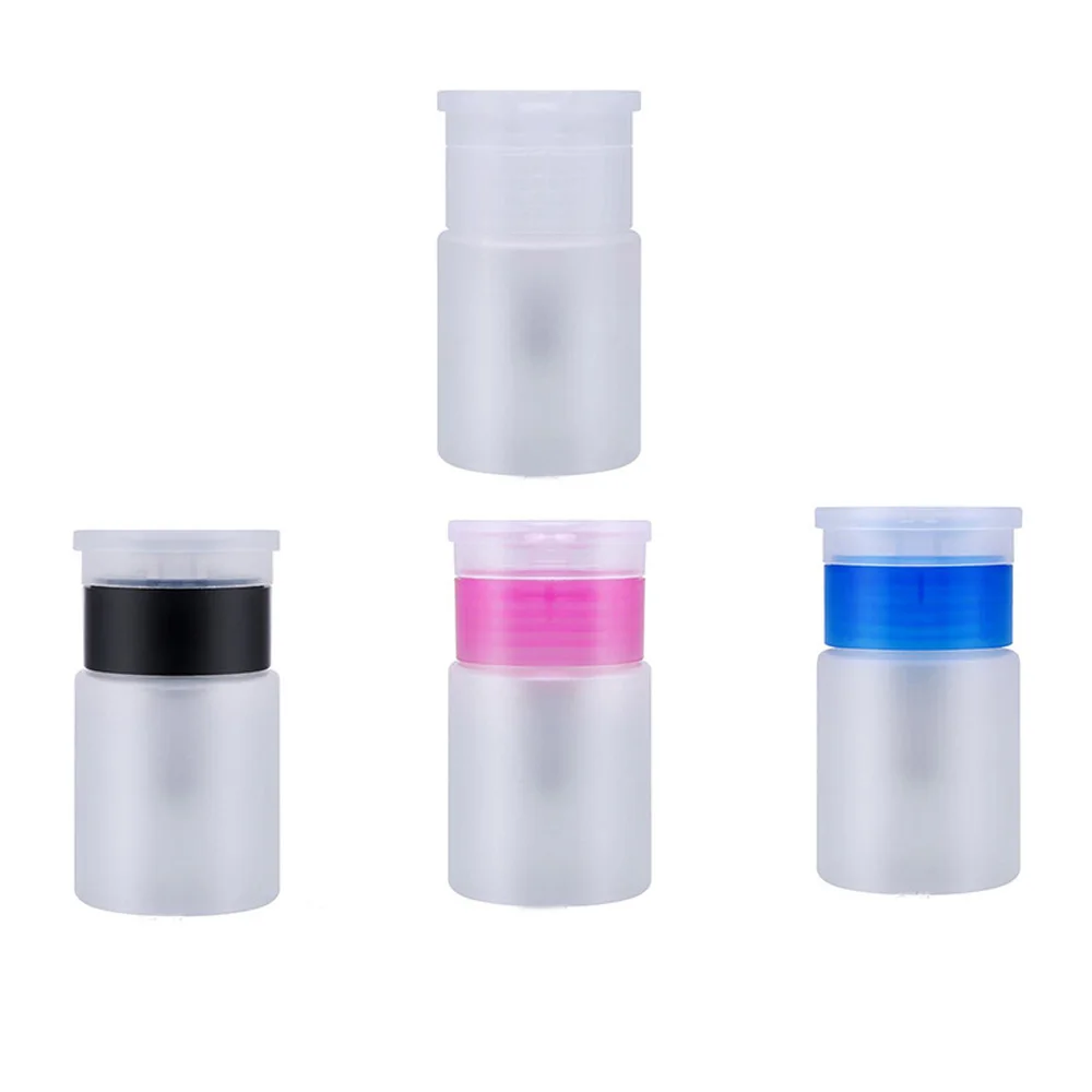 2pcs/pack 60ml&150ml Press Pump Dispenser Nail Art Polish Remover Cleaner Makeup Moisture Manicure Refillable pressure Bottle