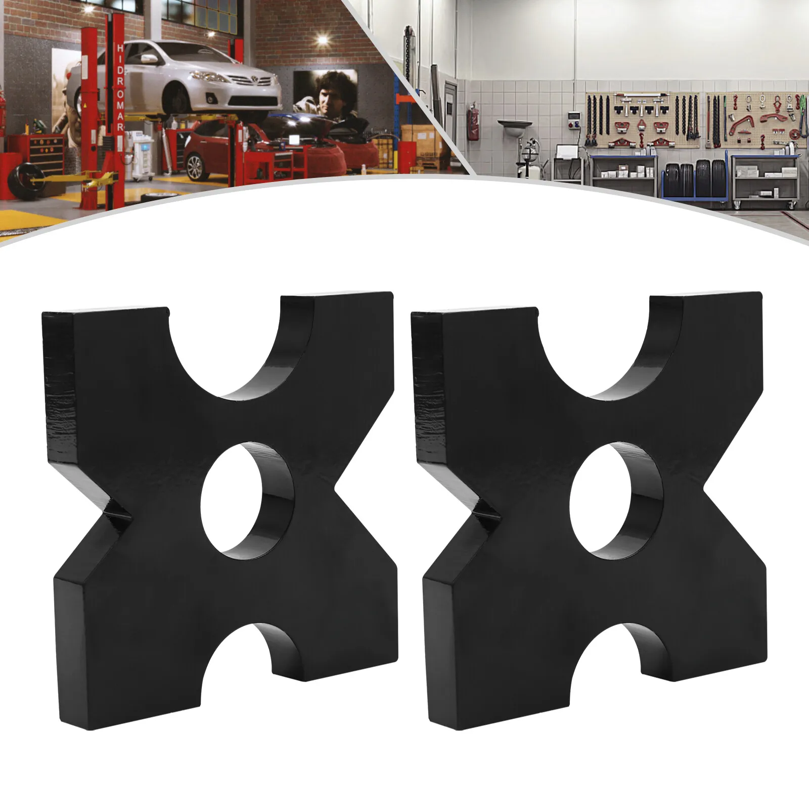 ชุดแผ่นกดไฮดรอลิก 2 ชิ้น 20 ตัน - แผ่นเหล็กโครงเหล็กแบบ H สำหรับโรงรถและอู่ซ่อมรถ เครื่องมือ pex