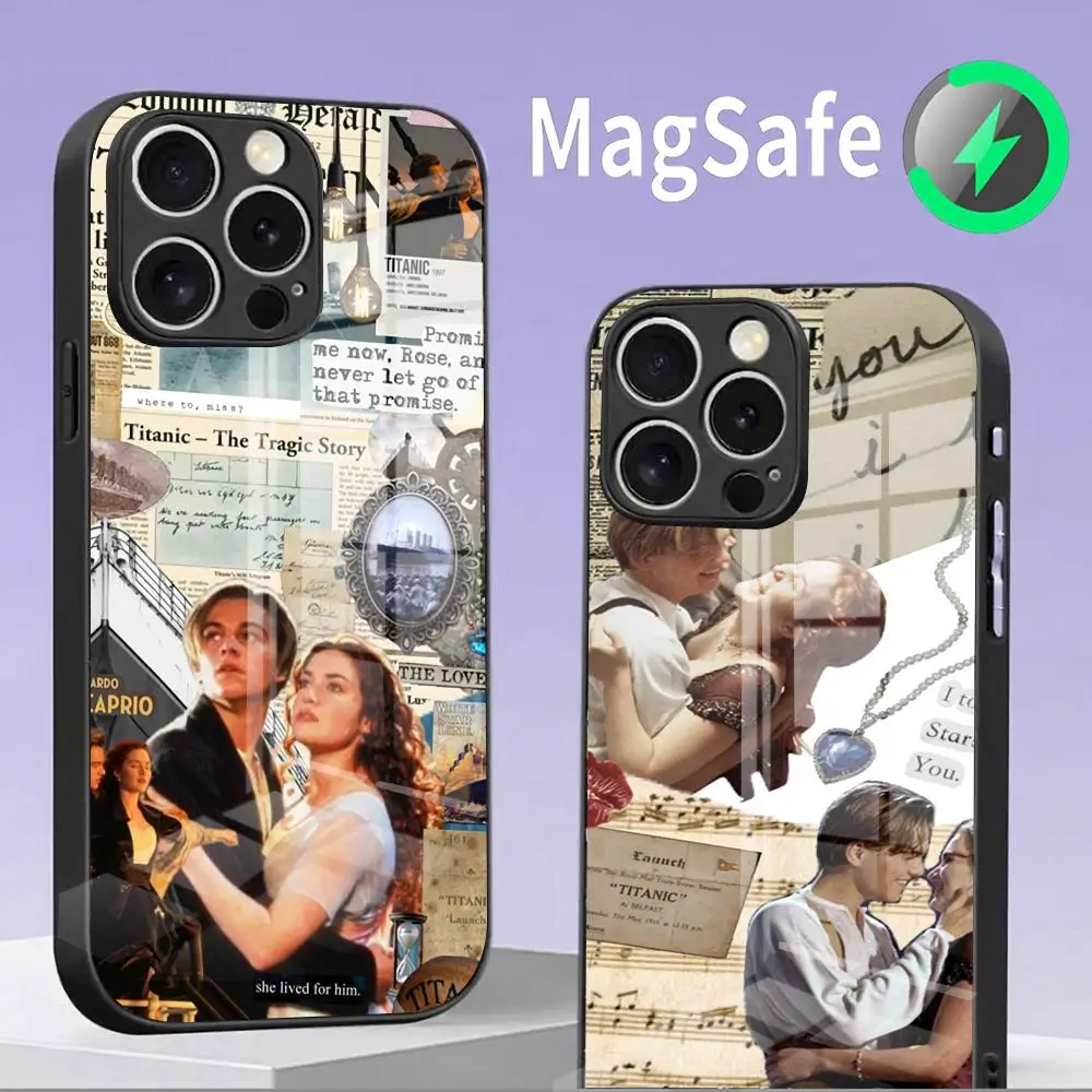 Classic Movie T-titanic Phone Case For IPhone 16 15 14 13 12 11 Pro Max 13mini 12mini Magsafe Glass Cover