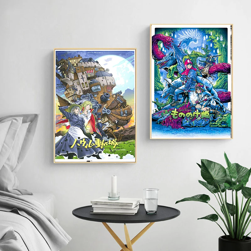 Anime Movie Poster Wall Art Home Decor Attack on Titan/Ghost In The Shell Cowboy Bebop Canvas Painting Prints Room Decor Picture