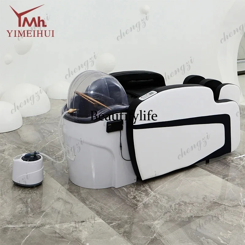 TTT Salon professional electric hair washing massage chair head water therapy shampoo bed for barbershop 2