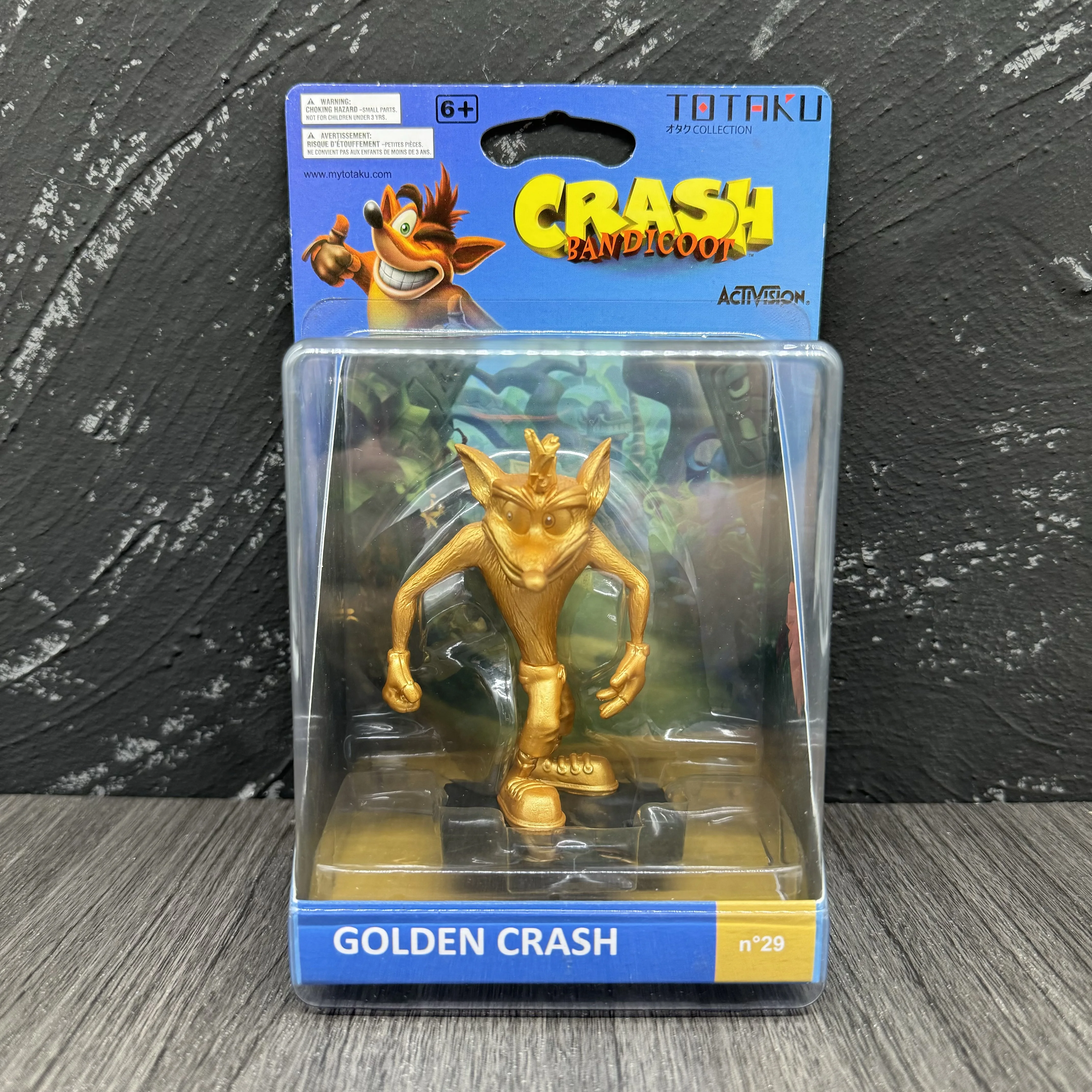 Crash Bandicoot Action Figure Model Totaku Toys For Kids And Adults Collection Gift Original color Gold 10cm