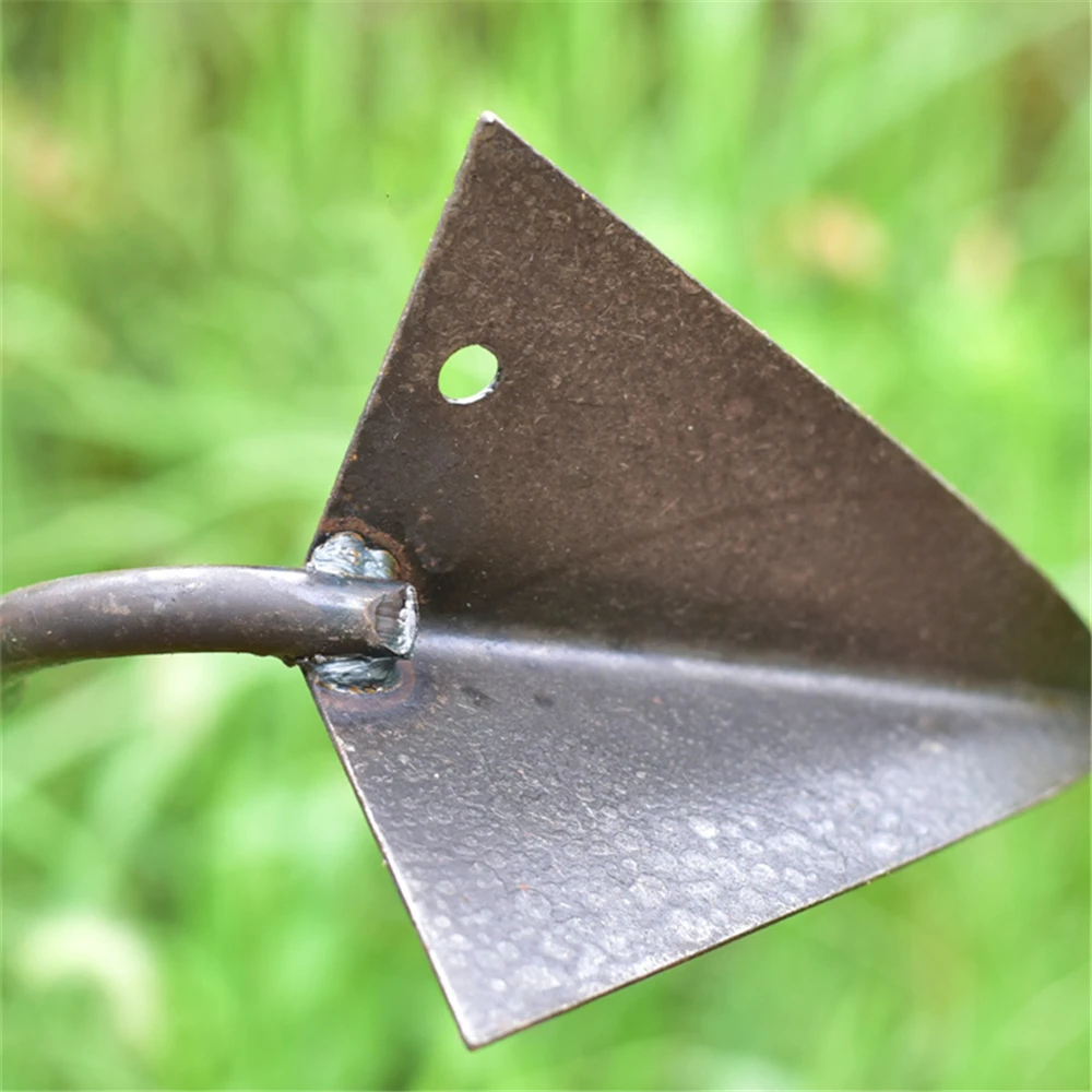 Farm Tools Hoes Household Vegetable Planting Triangle Furrow Hoe Small Tip Hoe Agricultural Land Turning Loose Soil Triangle Hoe